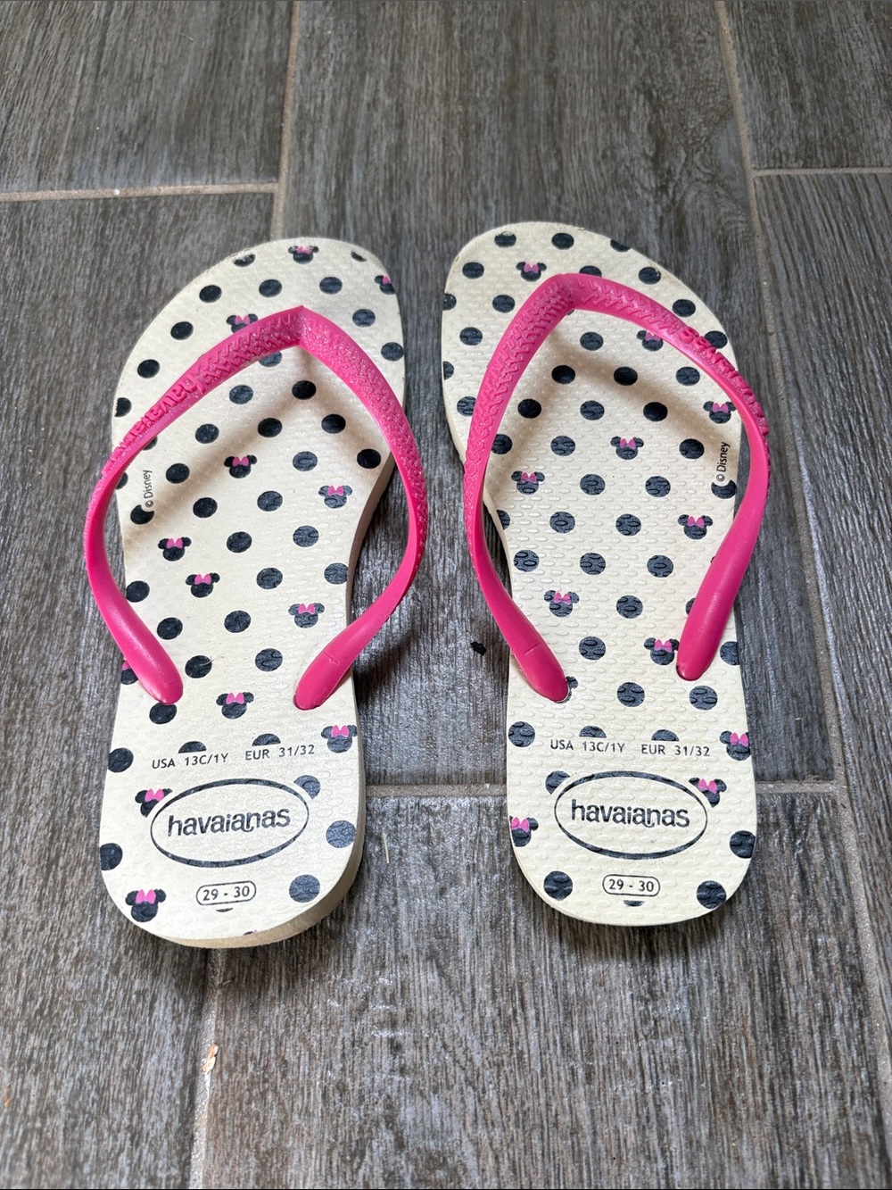 Havaianas Kids Pink Minnie Flip Flops